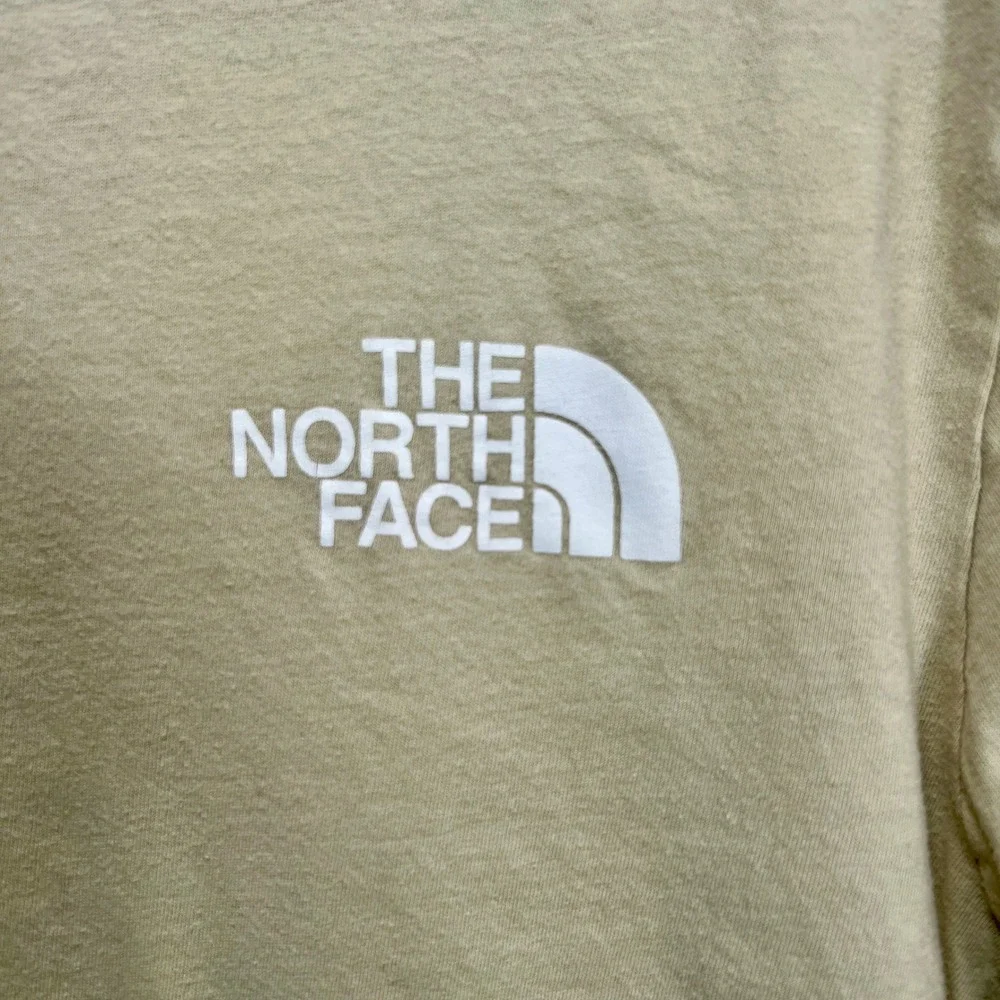 The North Face‎ Mens M Beige Graphic Logo T Shirt Never Stop Exploring Tee